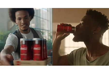 Huseni y Michael en el nuevo spot de CocaCola Plus Coffee