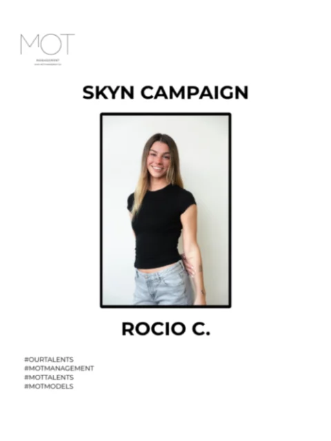 Rocio, en la nueva campaña publicitaria de SKYN!!😍😍 . . . #agenciademodelos...